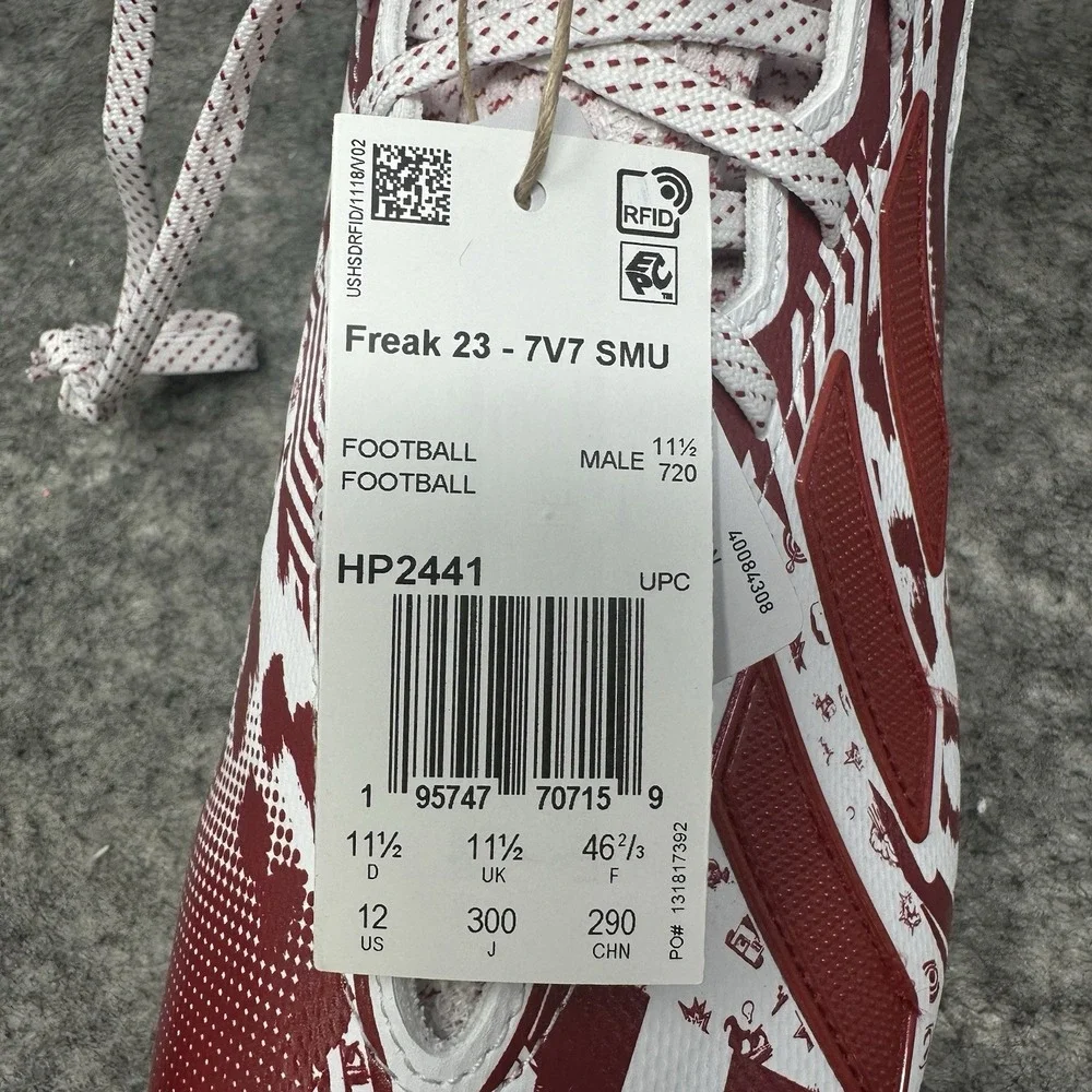 Adidas Freak 23 7v7 SMU Football Cleats Mens Size 12 Red White HP2441